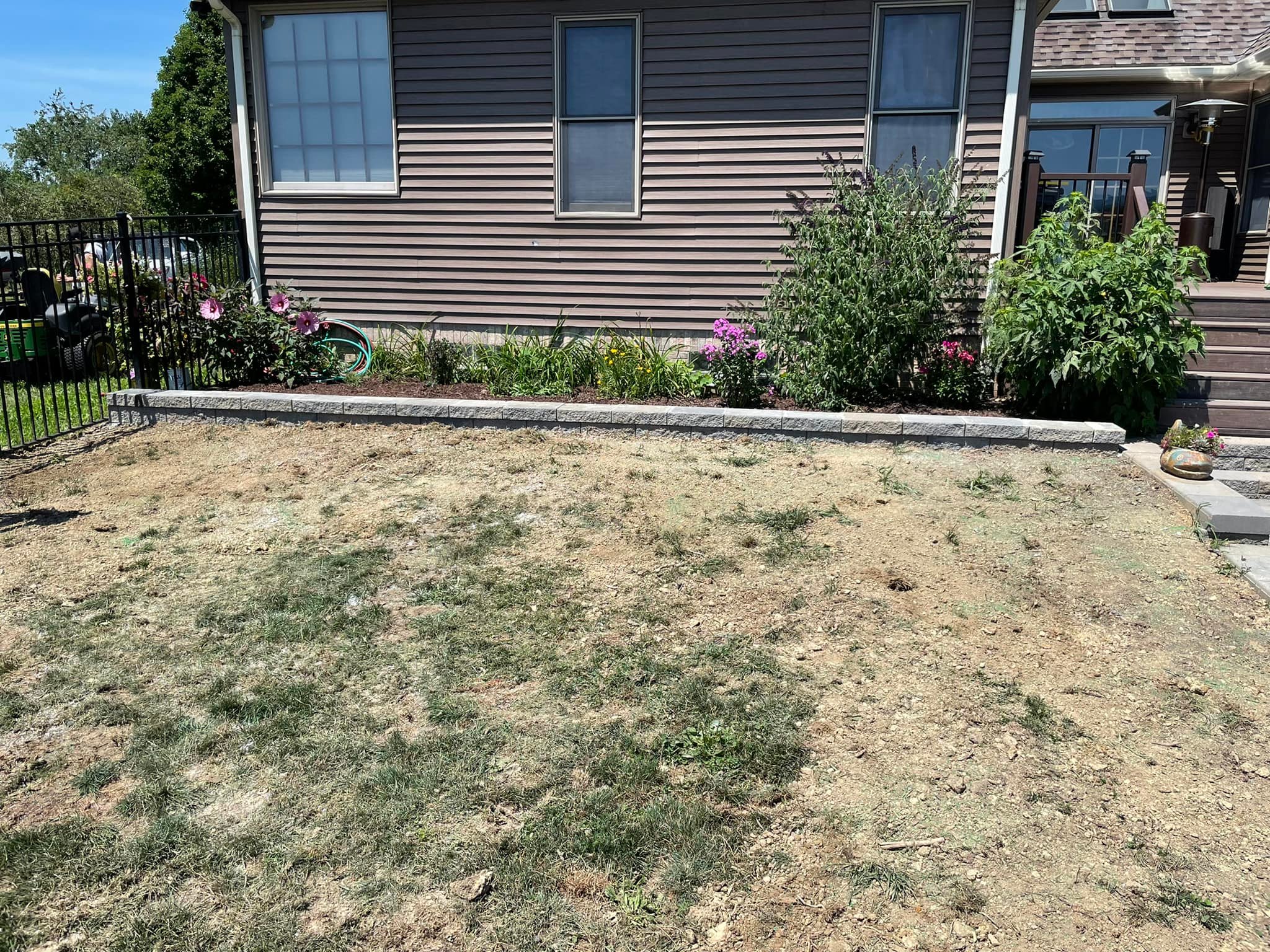 Area after retaining wall project